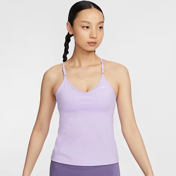 NIKE Dri Fit Criss-Cross Back Tank Top, lavender - Picture 1 of 6